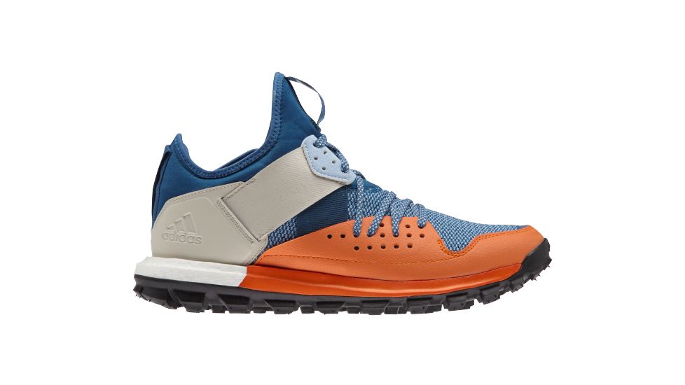 Adidas Terrex Response Trail Boost Trail Running Shoe - Men's-Blue/Blk/Energy Orange-Medium-9.5