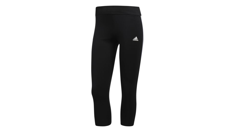 Adidas Terrex Response Women's 3/4 Length 2-Stripe Tight, Black/White, Large, CF5478-L