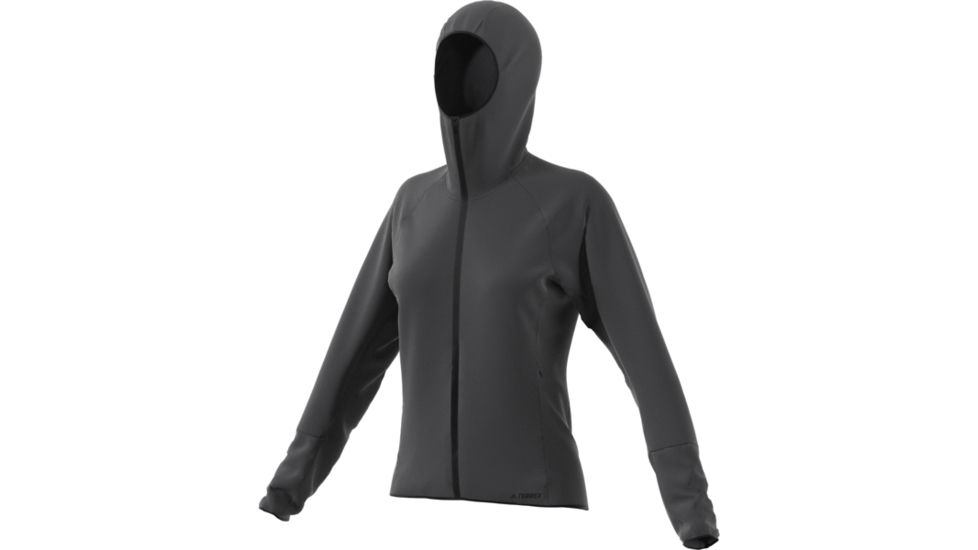 Adidas Terrex Skyclimb Fleece Jacket - Women's, Carbon, DQ1524-DEMO