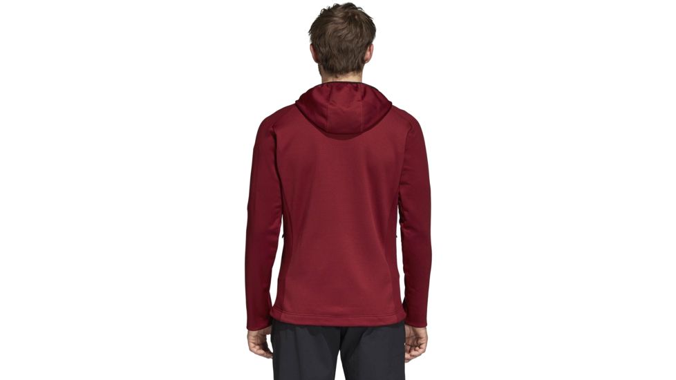 Adidas Terrex Stockhorn Fleece Hoodie II - Men's, Noble Maroon, Small, CY8701-S-500