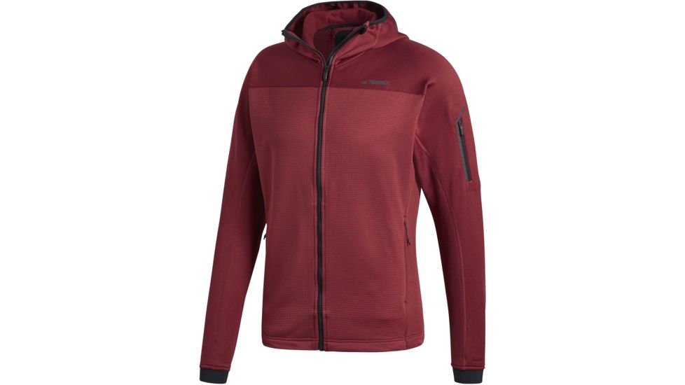 Adidas Terrex Stockhorn Fleece Hoodie II - Men's, Noble Maroon, Small, CY8701-S-500
