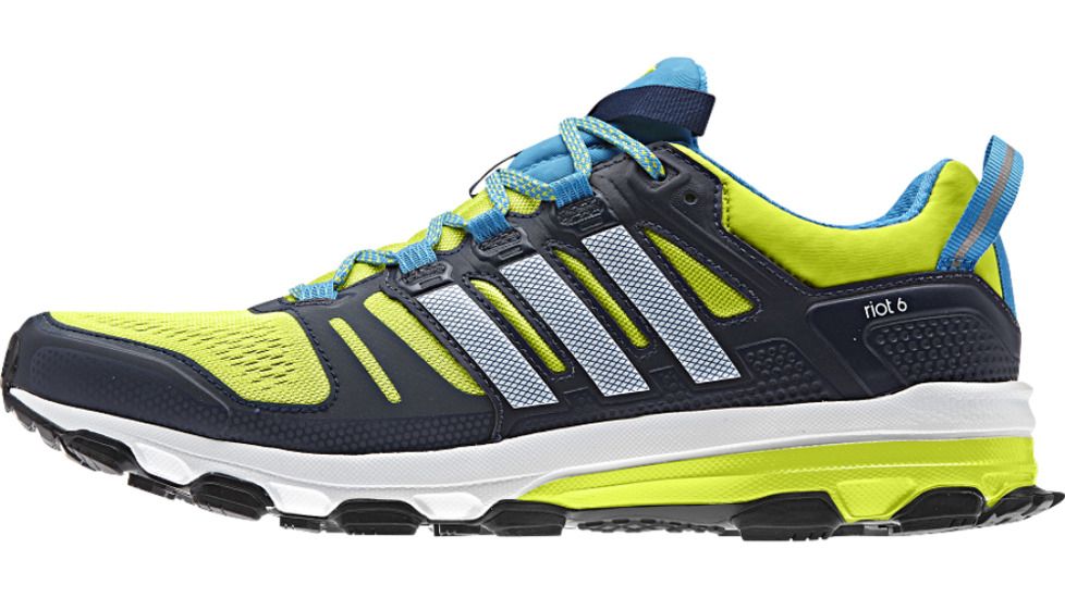 Adidas Terrex Supernova Riot 6 Trail Running Shoe - Men's-Yellow/White/Navy-Medium-10 US