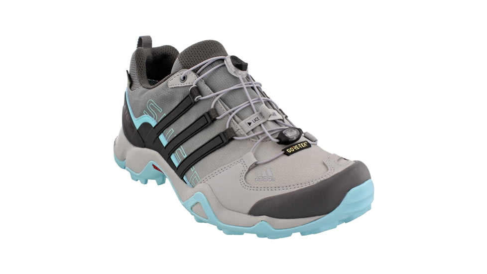Adidas Terrex Swift R GTX Hiking Shoe - Women's, Grey Two/Utility Black/Clear Aqua, 6.5, BZ0587-6.5