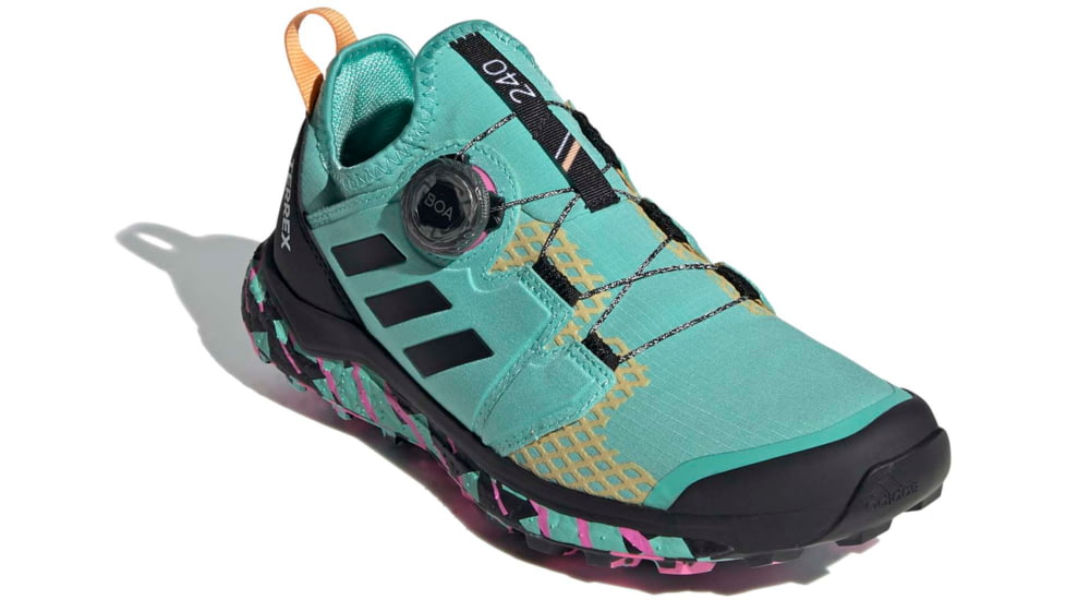 Adidas Terrex Agravic Boa Shoes - Womens, Acid Mint/Core Black/Screaming Pink, 10, FY9460-300-10