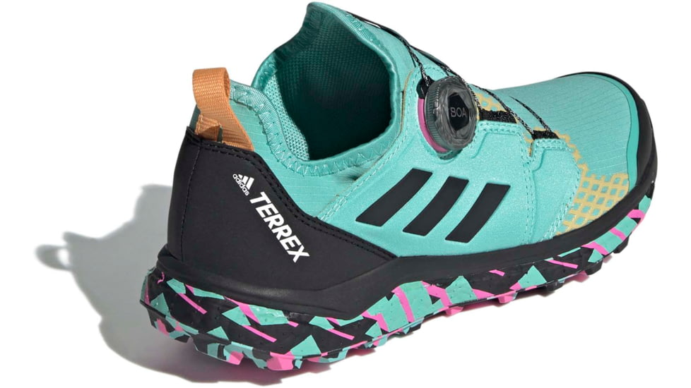 Adidas Terrex Agravic Boa Shoes - Womens, Acid Mint/Core Black/Screaming Pink, 10, FY9460-300-10