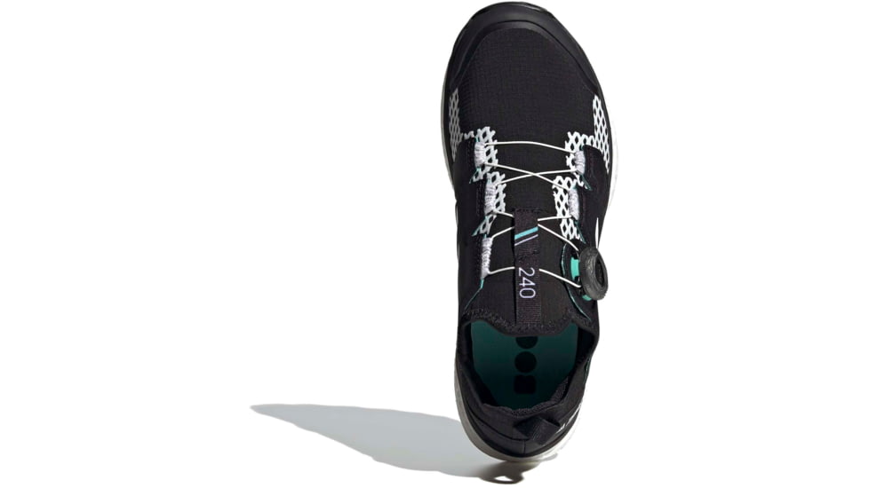 Adidas Terrex Agravic Boa Shoes - Womens, Core Black/Crystal White/Acid Mint, 11, FY9458-001-11