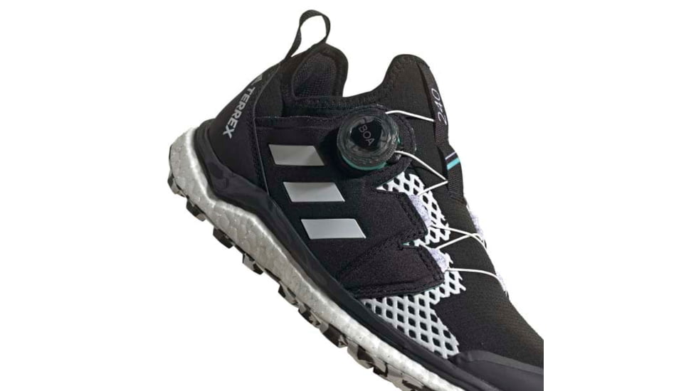 Adidas Terrex Agravic Boa Shoes - Womens, Core Black/Crystal White/Acid Mint, 11, FY9458-001-11