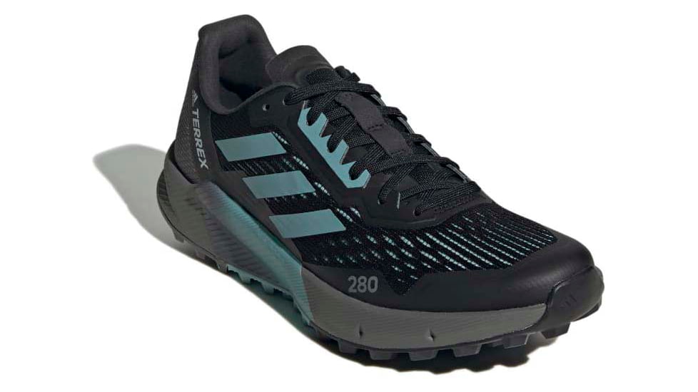 Adidas Terrex Agravic Flow 2 Trail Running Shoes - Womens, Core Black/Mint Ton/Ftwr White, 10, H03189-10