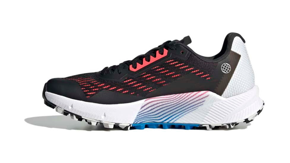 Adidas Terrex Agravic Flow 2 Trail Running Shoes - Womens, Core Black/Turbo/Blue Rush, 6, H03190-6