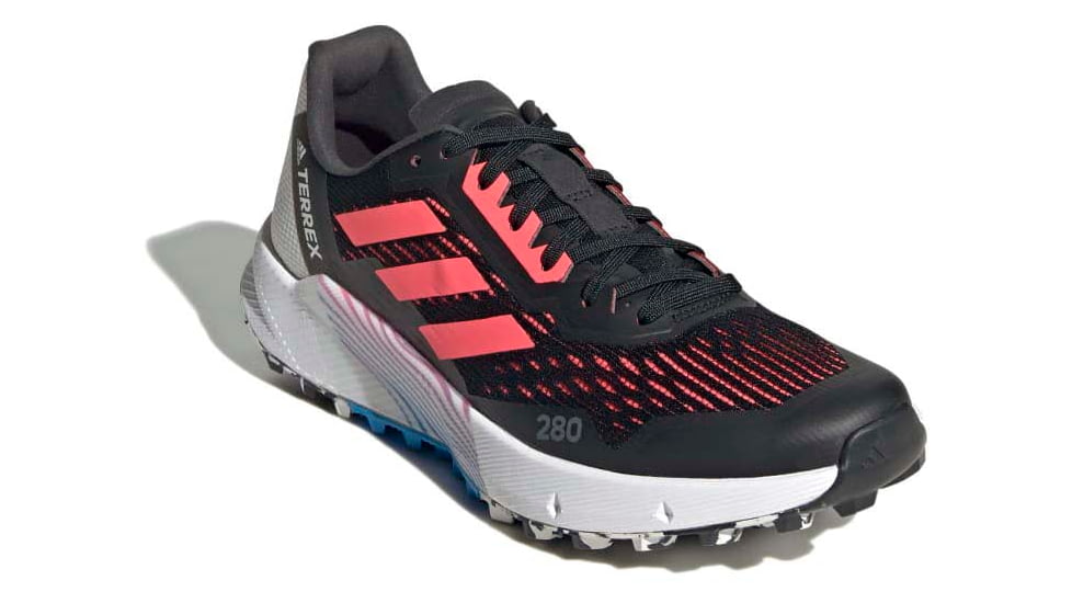 Adidas Terrex Agravic Flow 2 Trail Running Shoes - Womens, Core Black/Turbo/Blue Rush, 6, H03190-6