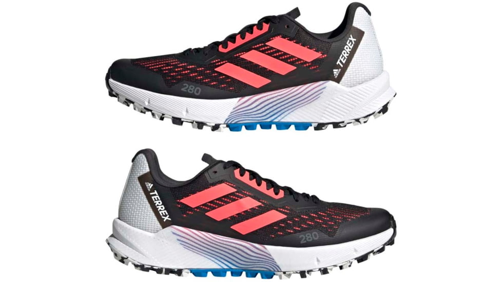 Adidas Terrex Agravic Flow 2 Trail Running Shoes - Womens, Core Black/Turbo/Blue Rush, 6, H03190-6