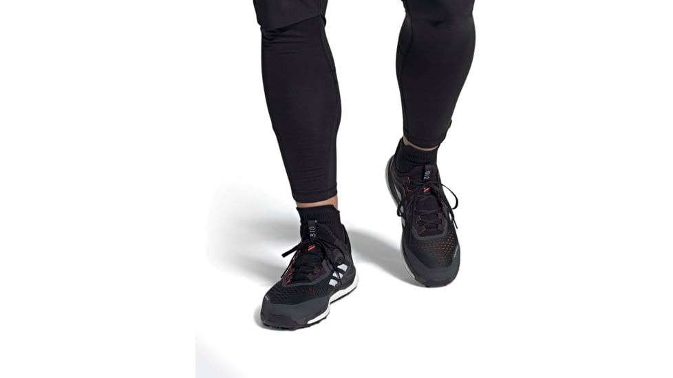 Adidas Terrex Agravic Flow Shoes - Men's, Core Black/Crystal White/Solar Red, 11.5, FW5119-001-11.5