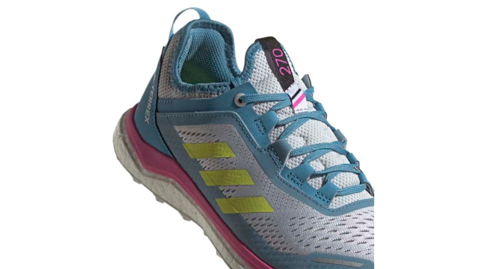 Adidas Terrex Agravic Flow Shoes - Womens, Hazy Blue/Hi-Res Yellow/Crystal White, 10, FX6966-400-10