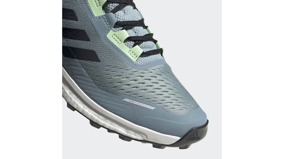 Adidas Terrex Agravic Flow - Womens, Ash Grey/Black/Glow Green, 8.5, G26099-8.5
