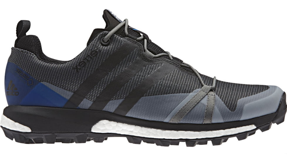 Adidas Terrex Agravic GTX Trail Running Shoe - Men's-Grey/Black/Blue-Medium-10.5