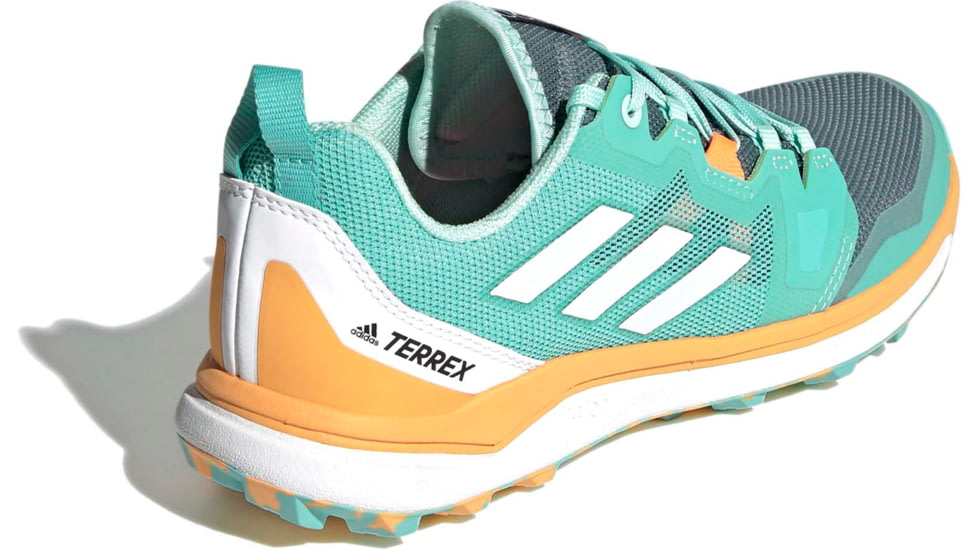 Adidas Terrex Agravic Shoes - Womens, Acid Mint/Crystal White/Hazy Orange, 9, FX6977-300-9