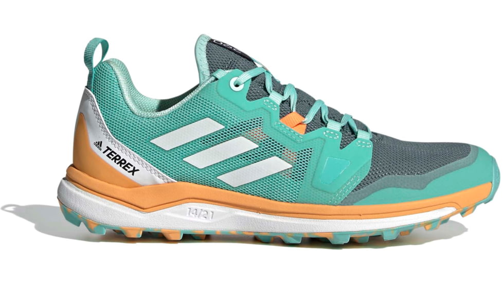 Adidas Terrex Agravic Shoes - Womens, Acid Mint/Crystal White/Hazy Orange, 9, FX6977-300-9