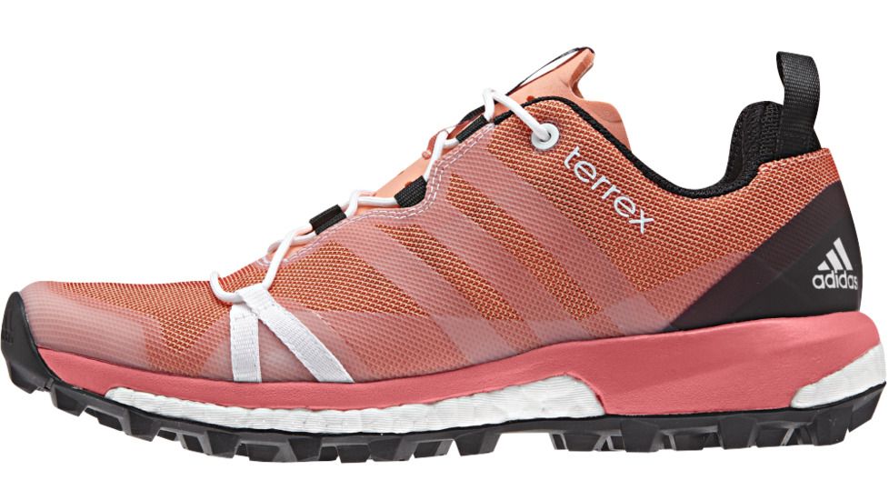 Terrex Agravic Trail Running Shoe - Womens-Sun Glow/White/Blush-Medium-8.5