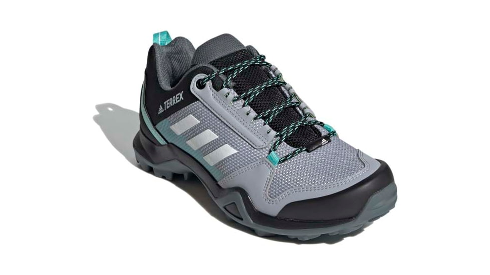 Adidas Terrex AX3 Shoes - Womens, Halo Silver/Crystal White/Acid Mint, 6, FX4690-20-6