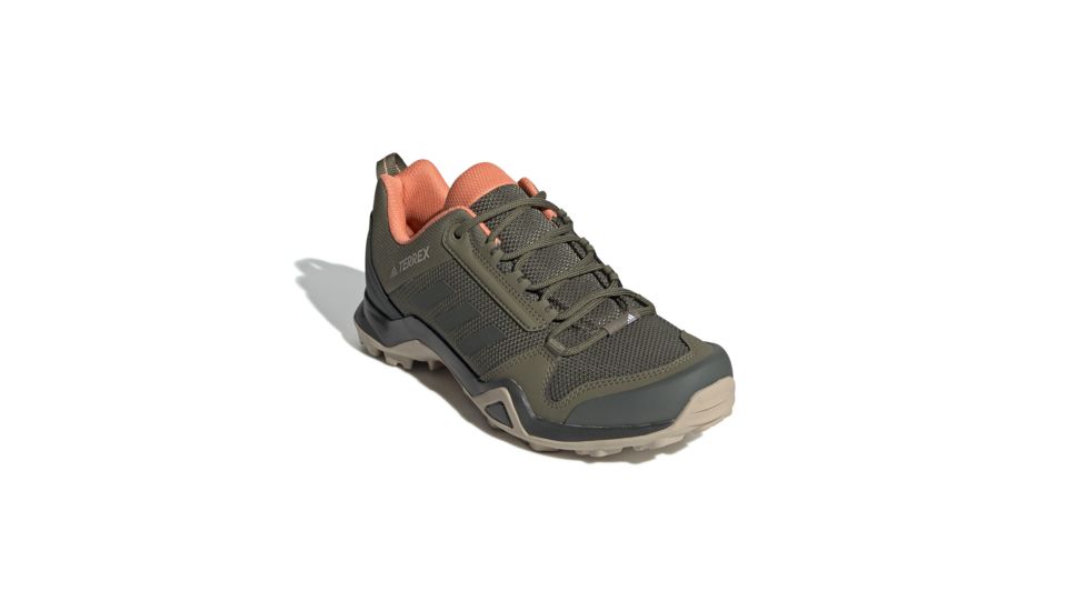 Adidas Terrex AX3 Hiking Shoes - Women's, Raw Khaki/Legend Earth/Semi Coral, 6.5, G26545-6.5