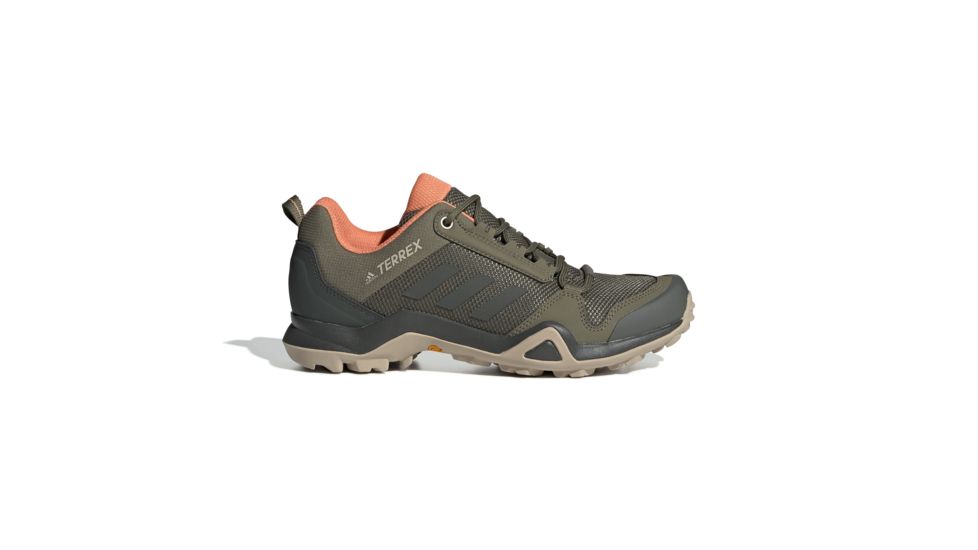 Adidas Terrex AX3 Hiking Shoes - Women's, Raw Khaki/Legend Earth/Semi Coral, 6.5, G26545-6.5
