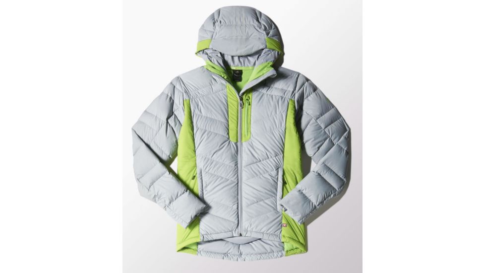 Adidas Terrex Climaheat Ice Jacket - Men's-Mid Grey/Solar Green-Small