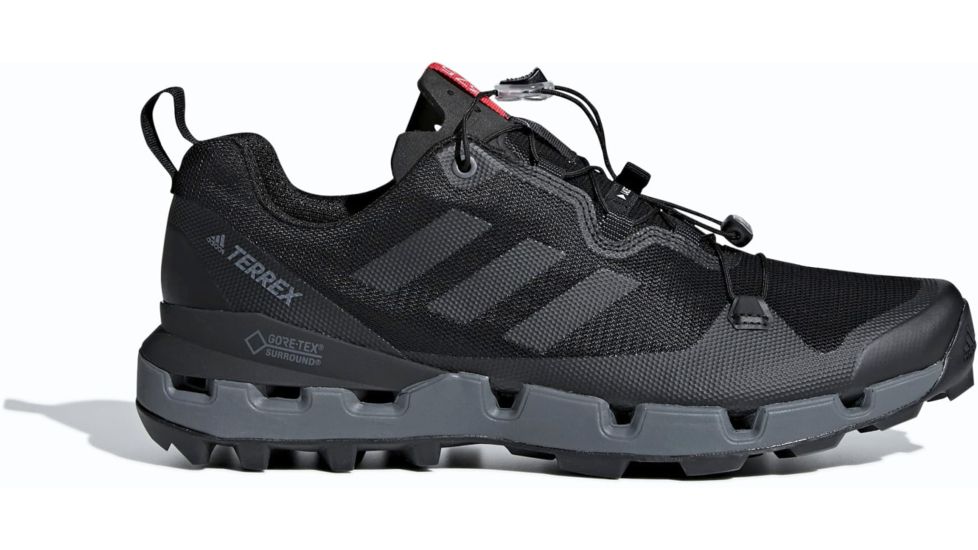 Adidas Terrex Men's Terrex Fast GTX-Surround Hiking Shoes, Black/Grey Five/Hi-Res Red, 12 US, AQ0365-12