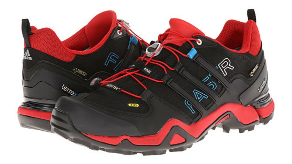 Adidas Terrex Fast R GTX Hiking Shoe - Men's-Blk/ Light Scarlet-Medium-13 US