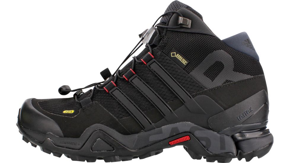 Adidas Terrex Fast R Mid GTX Hiking Boot - Women's-Black/Dark Grey/Power Red-Medium-9.5