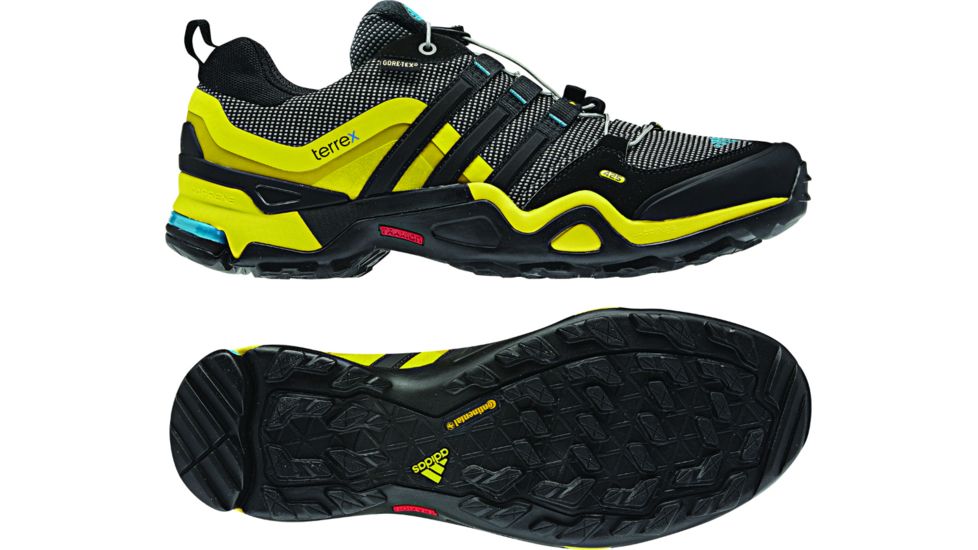 Adidas Terrex Fast X GTX Shoe - Men's-7.5 US-Grey Rock/Black/Vivid Yellow