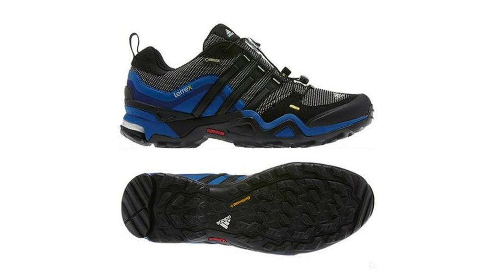 Adidas Terrex Fast X Shoe - Men's-10 US-Grey/Blk/Blue Beauty