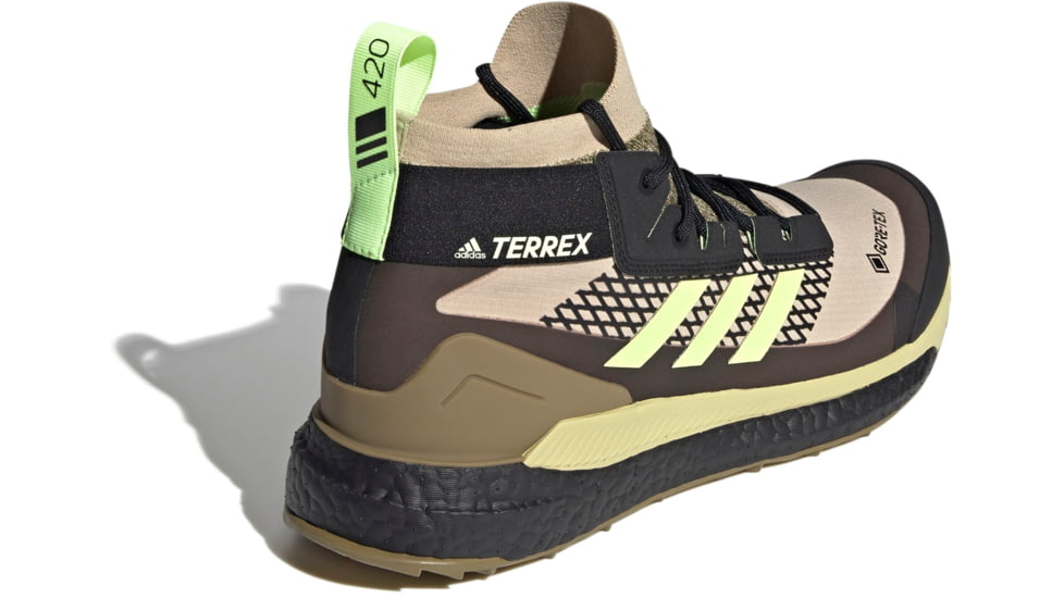 Adidas Terrex Free Hiker GTX Hiking Shoes - Men's, Savannah/Hi-Res Yellow/Core Black, 9.5, FX4509-262-9.5