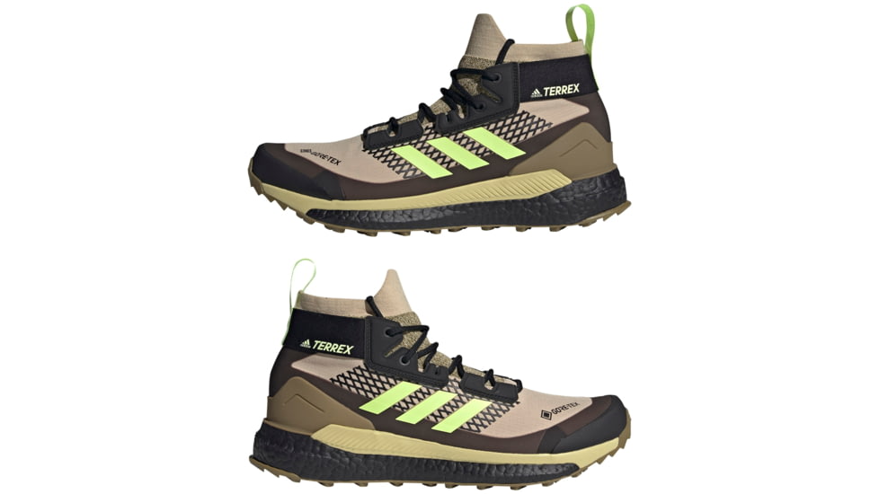 Adidas Terrex Free Hiker GTX Hiking Shoes - Men's, Savannah/Hi-Res Yellow/Core Black, 9.5, FX4509-262-9.5
