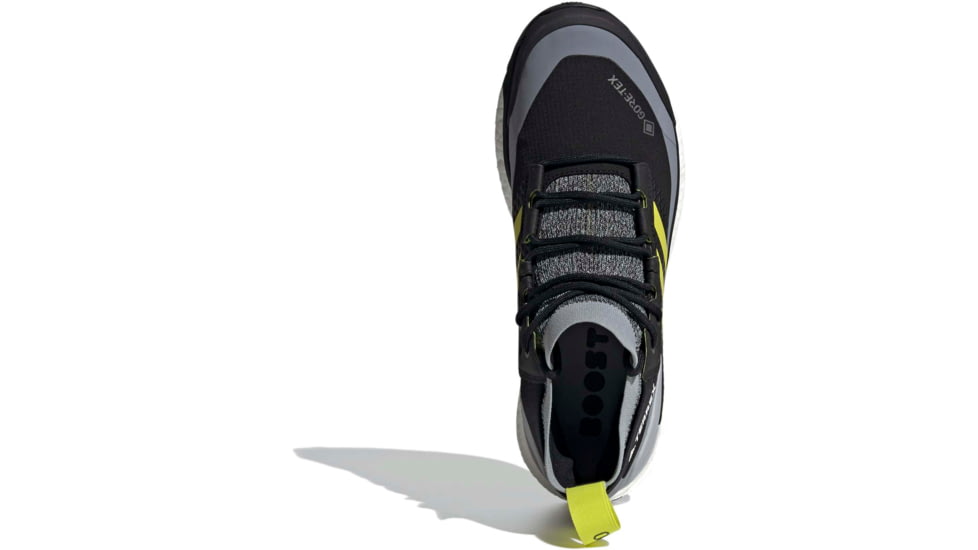 Adidas Terrex Free Hiker GTX Shoes - Men's, Halo Silver/Acid Yellow/Core Black, 12.5, FX4510-20-12.5