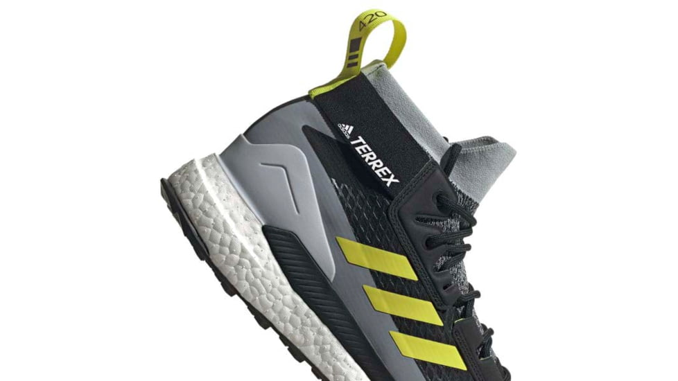 Adidas Terrex Free Hiker GTX Shoes - Men's, Halo Silver/Acid Yellow/Core Black, 12.5, FX4510-20-12.5