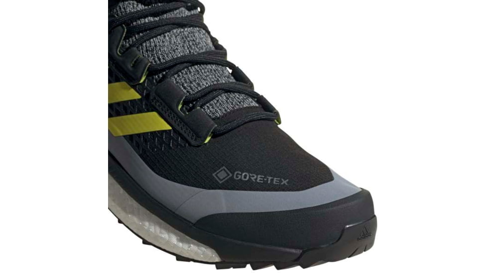 Adidas Terrex Free Hiker GTX Shoes - Men's, Halo Silver/Acid Yellow/Core Black, 12.5, FX4510-20-12.5