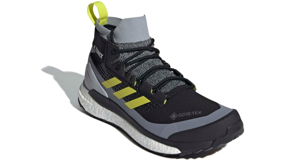 Adidas Terrex Free Hiker GTX Shoes - Men's, Halo Silver/Acid Yellow/Core Black, 12.5, FX4510-20-12.5