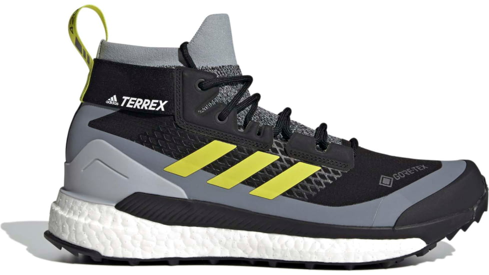 Adidas Terrex Free Hiker GTX Shoes - Men's, Halo Silver/Acid Yellow/Core Black, 12.5, FX4510-20-12.5