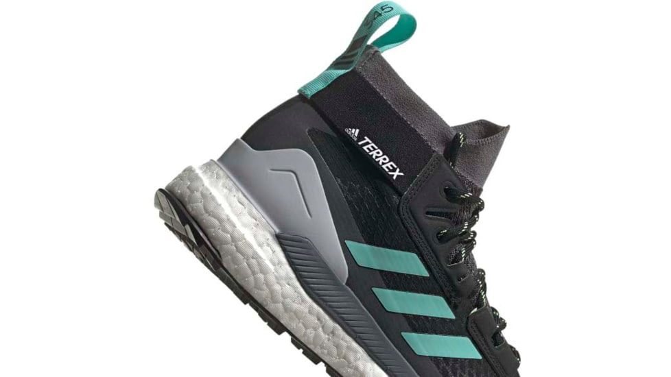 Adidas Terrex Free Hiker GTX Shoes - Womens, Core Black/Acid Mint/Hi-Res Yellow, 10, FX4667-001-10