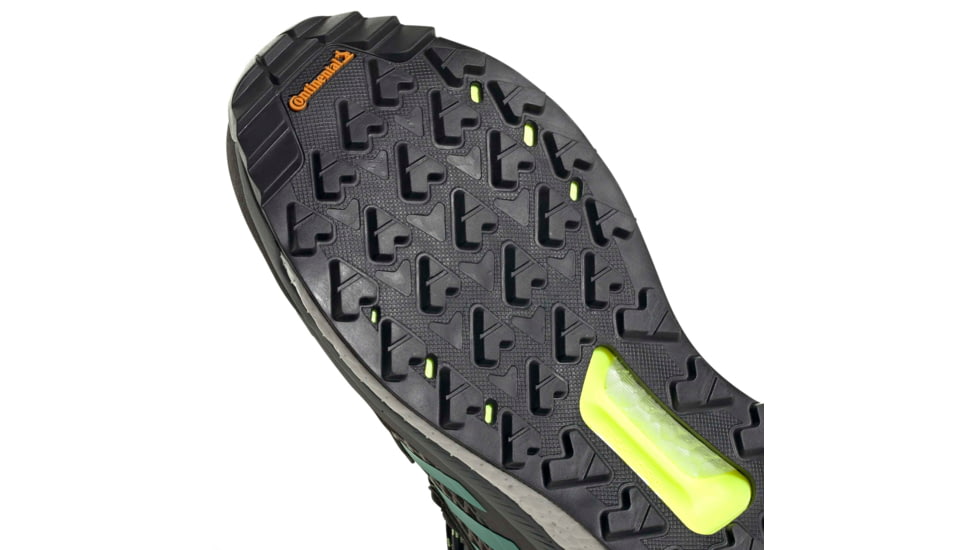 Adidas Terrex Free Hiker GTX Shoes - Womens, Core Black/Acid Mint/Hi-Res Yellow, 10, FX4667-001-10