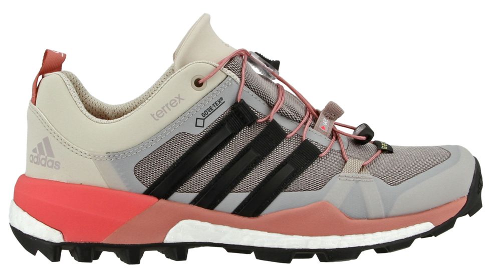 Adidas Terrex Skychaser GTX Trail Running Shoe - Women's-Grey/Black/Pink-Medium-9.5