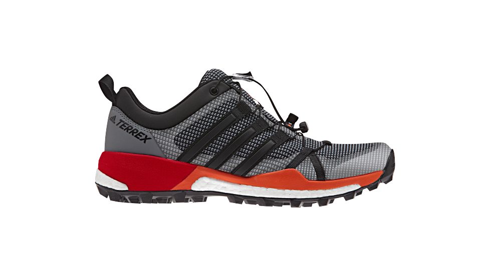 Adidas Terrex Skychaser Trail Running Shoe - Men's-Grey/Blk/Energy-Medium-10.5