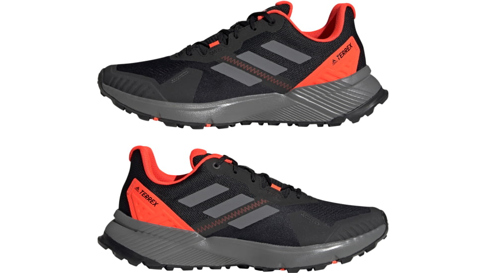 Adidas Terrex Soulstride Trailrunning Shoes - Men's, Core Black/Grey Four/Solar Red, 9, FY9214-001-9