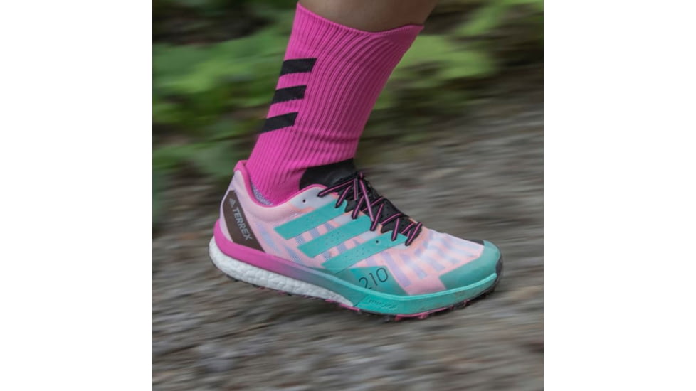 Adidas Terrex Speed Ultra Shoes - Womens, White/Acid Mint/Screaming Pink, 10.5, FW2833-100-10.5
