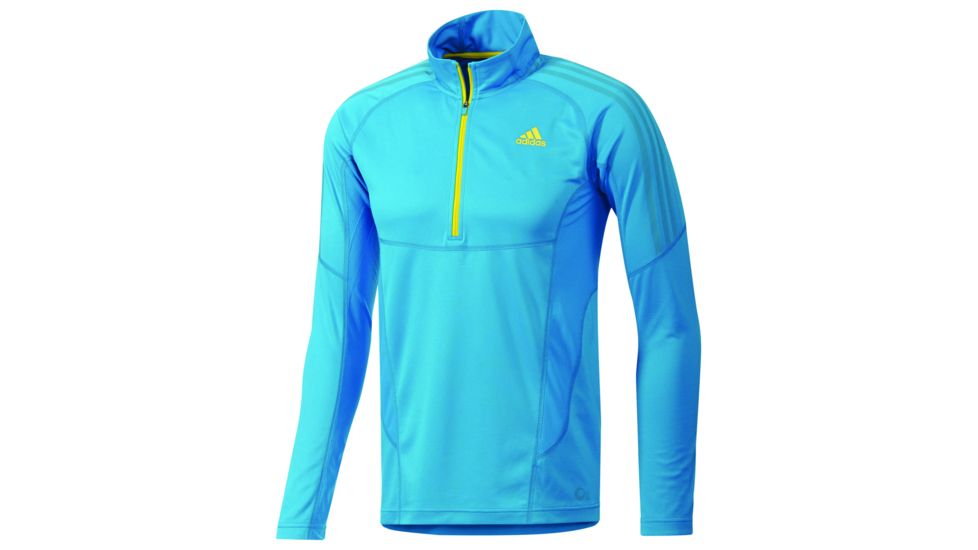 Adidas Terrex Swft Long Sleeve 1/2 Zip Tee - Men's-Turquoise-X-Large