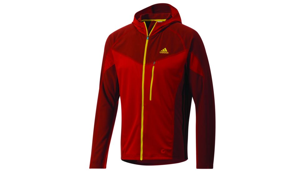 Adidas Terrex Swift Cocona Hoodie Fleece Jacket - Men's-University Red-Small