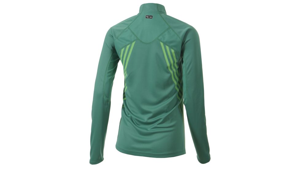 Adidas Terrex Swift Half Zip Long Sleeve Tee - Women's-Blaze Green-X-Small
