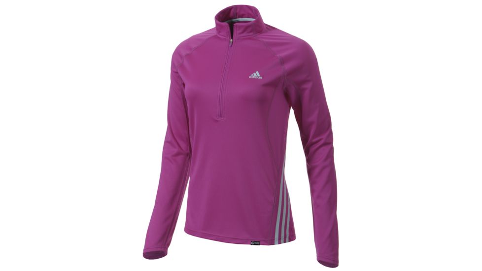 Adidas Terrex Swift Half Zip Long Sleeve Tee - Women's-Vivid Pink-X-Small