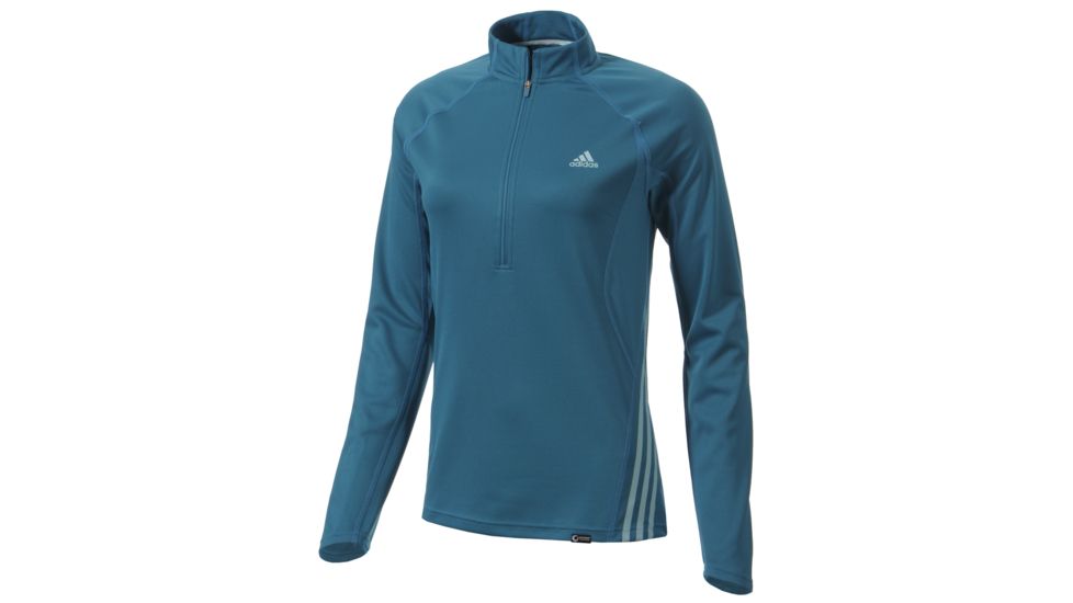 Adidas Terrex Swift Half Zip Long Sleeve Tee - Women's-Vivid Teal-X-Small