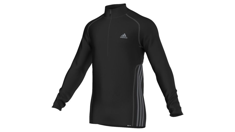 Adidas Terrex Swift Long Sleeve Half Zip - Men's-Black-Small